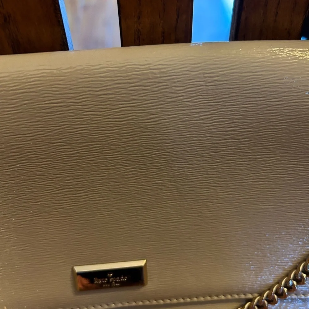 Kate Spade Gray Shoulder Bag Purse Chained Strap